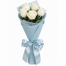 Букет 5 Белых роз Проуд #REPLACE_PRED# Малой Вишере