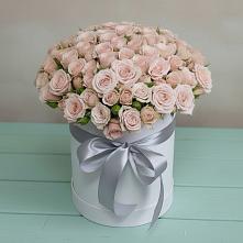 Цветочная композиция из Розы в шляпной коробке #REPLACE_PRED# Малой Вишере