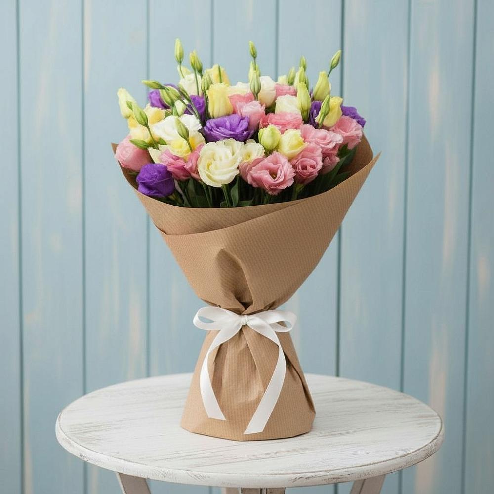 Букет цветов из: Лизиантусы в Малой Вишере