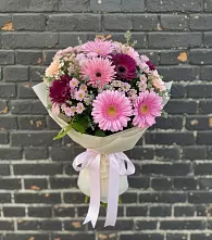 Букет цветов из:  Герберы и Хризантемы #REPLACE_PRED# Малой Вишере