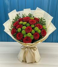 Букет цветов из:  Розы и Хризантемы #REPLACE_PRED# Малой Вишере