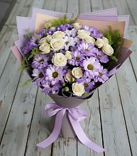 Букет цветов из:  Хризантемы и Розы #REPLACE_PRED# Малой Вишере