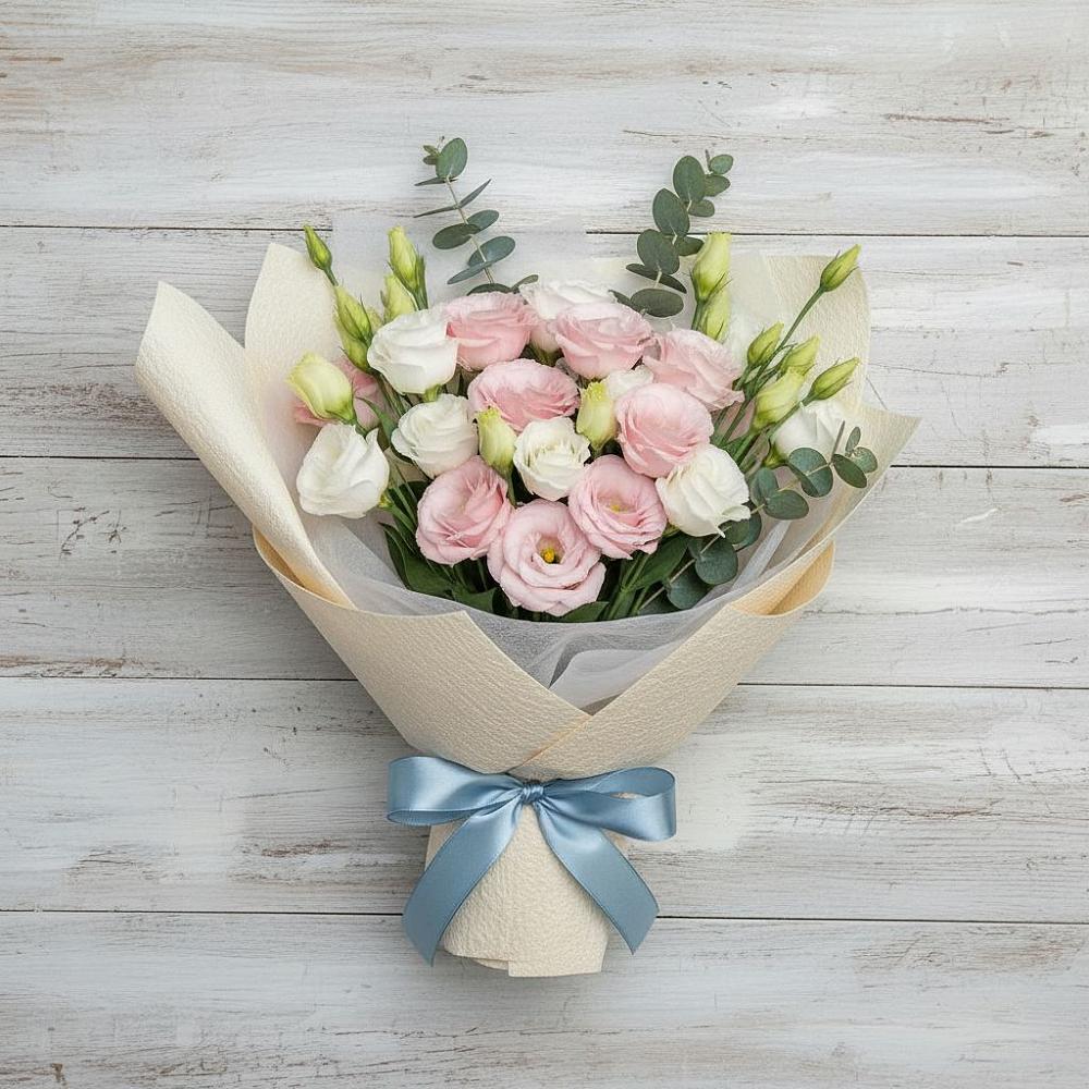 Букет цветов из: Лизиантусы в Малой Вишере